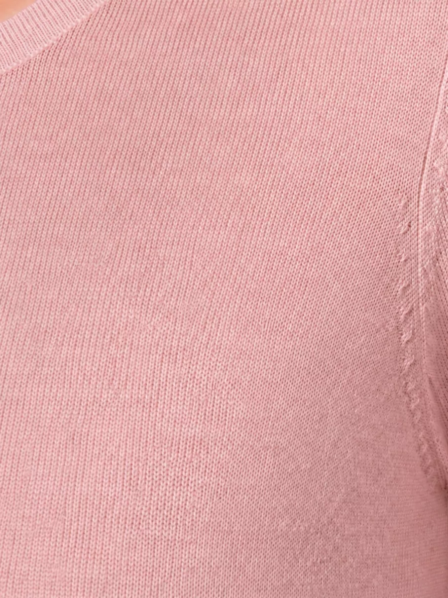 La Rose Merino Ribbed Slim-Fit Knitted Long-Sleeve Top