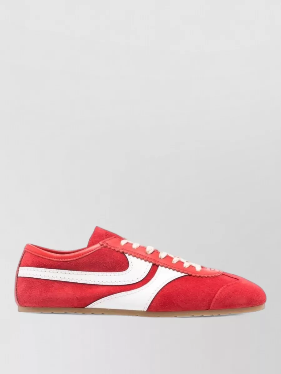 Dries Van Noten Suede Leather Low-Top Sneakers