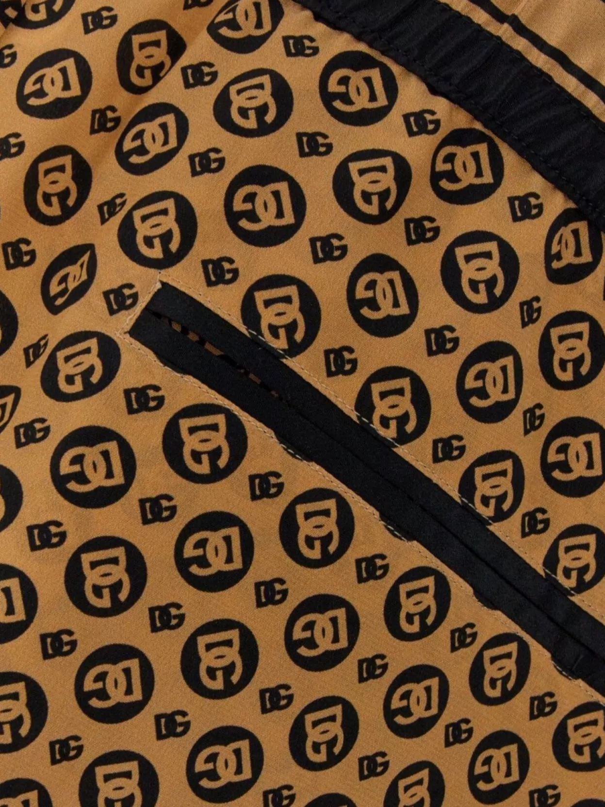 Dolce & Gabbana Silk Joggers With Printed All-over Stripes