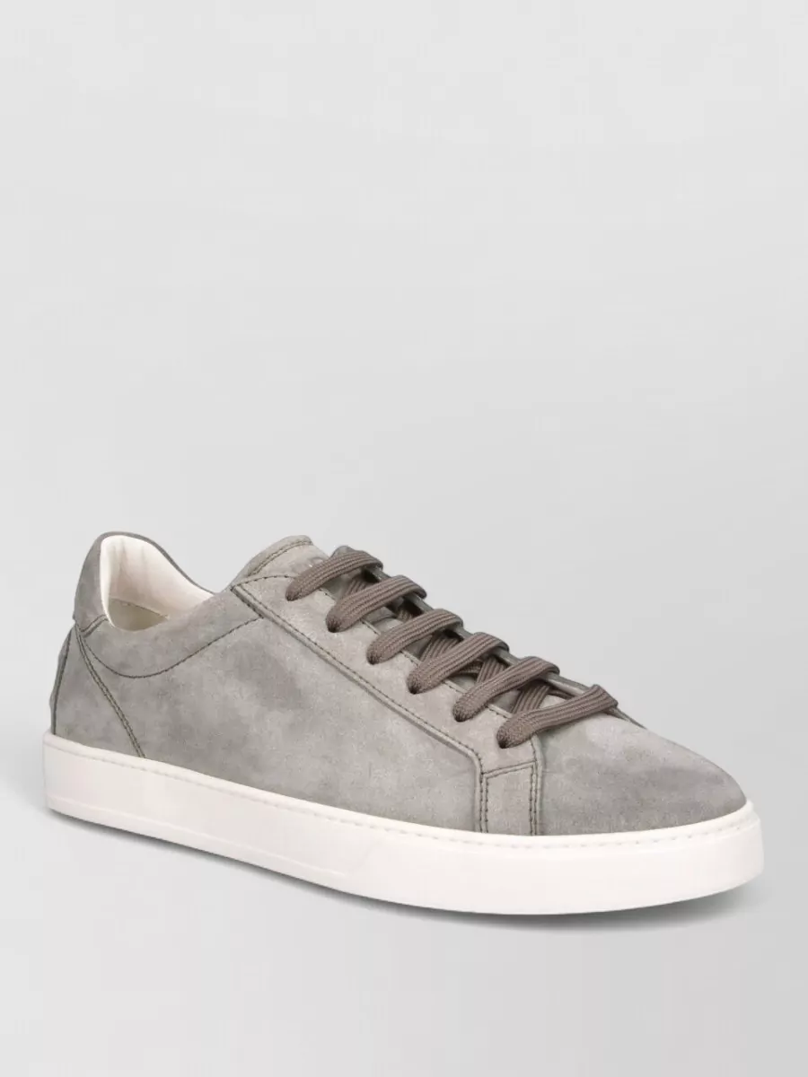 Tod's leather low top lace-up shoes