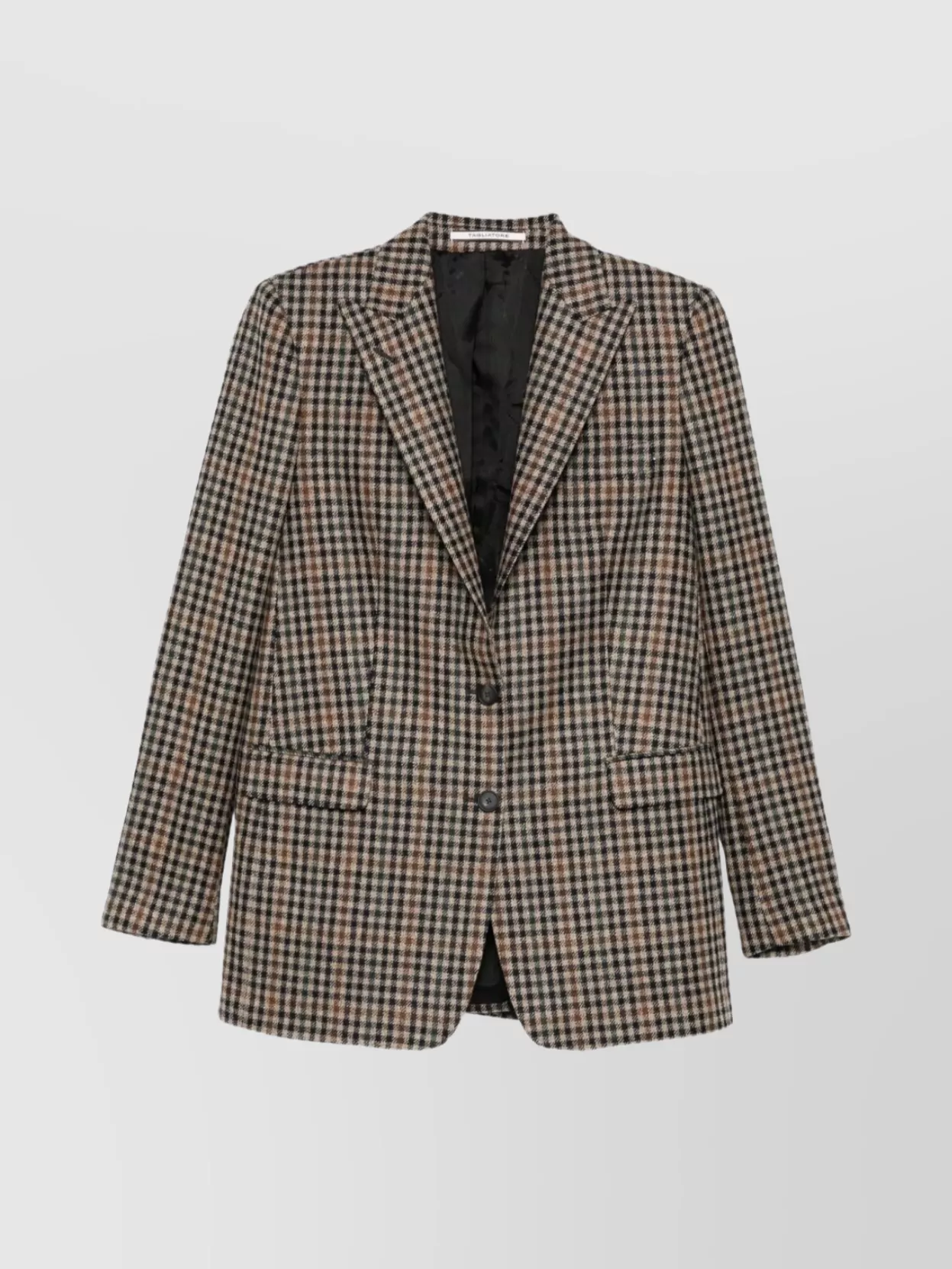 Tagliatore Checked Pattern Wool Jacket Front Pockets In Multi