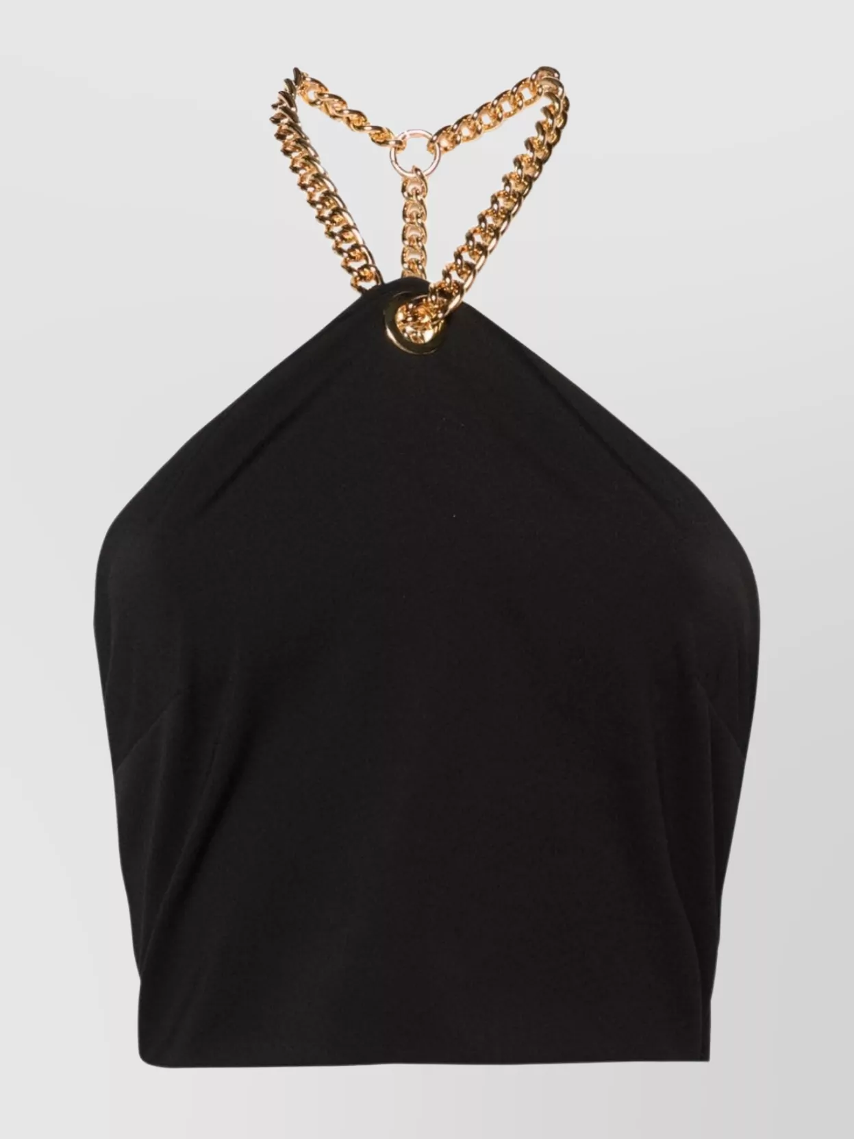 Moschino Chain-link Cropped Top In Black