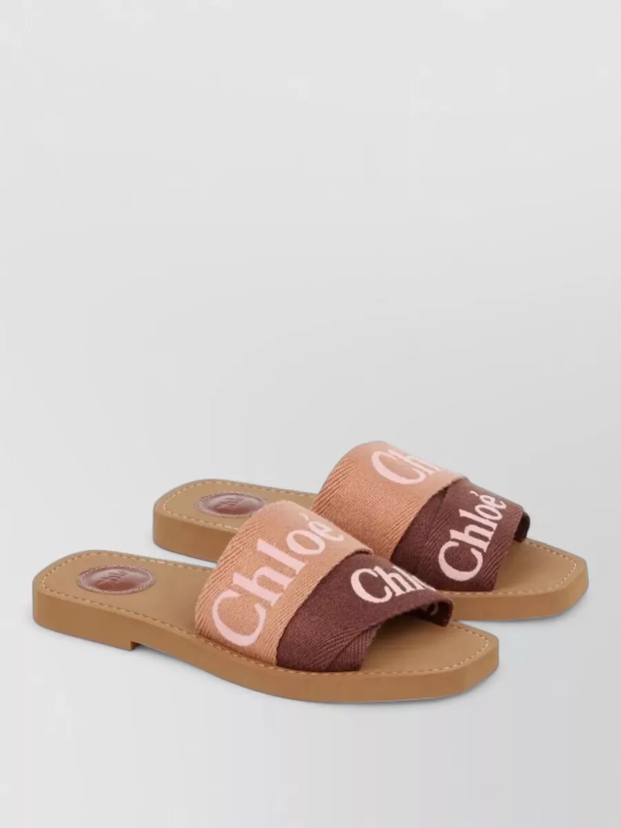 Chloé Linen Slides