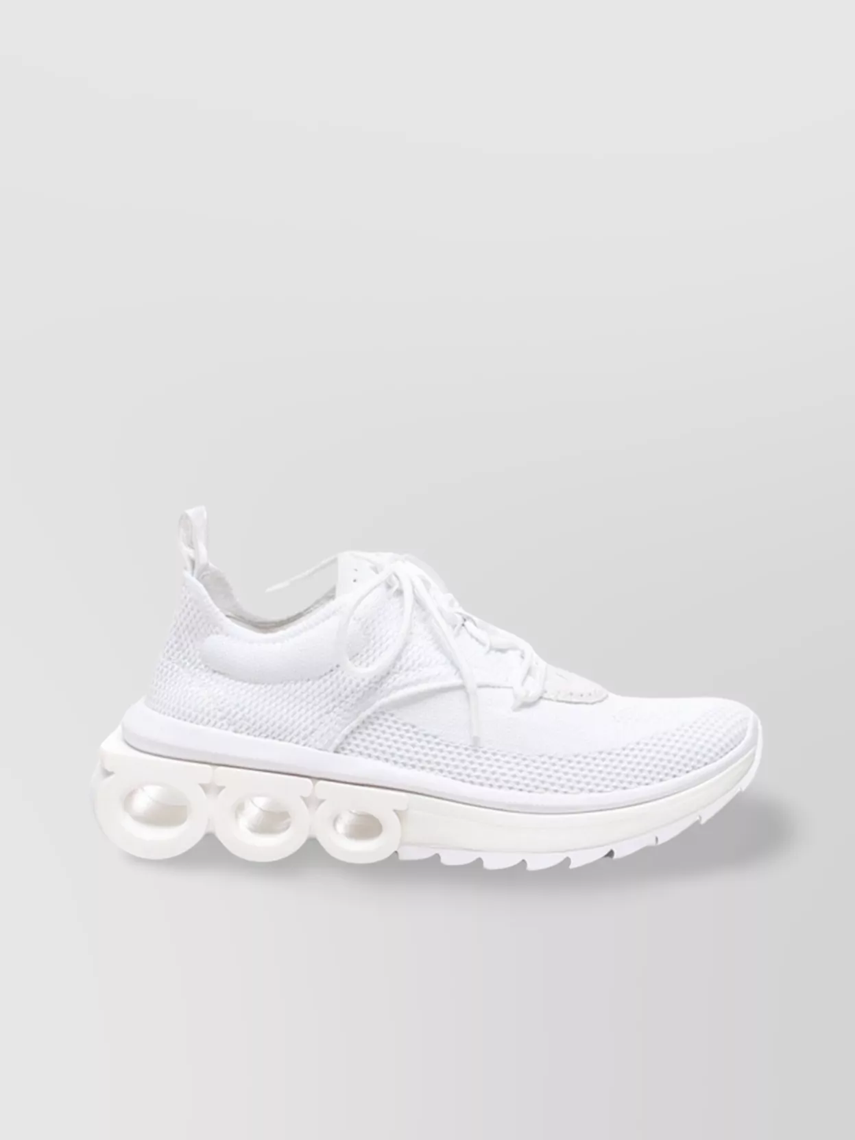 Shop Ferragamo Gancini Nima Sneakers In White