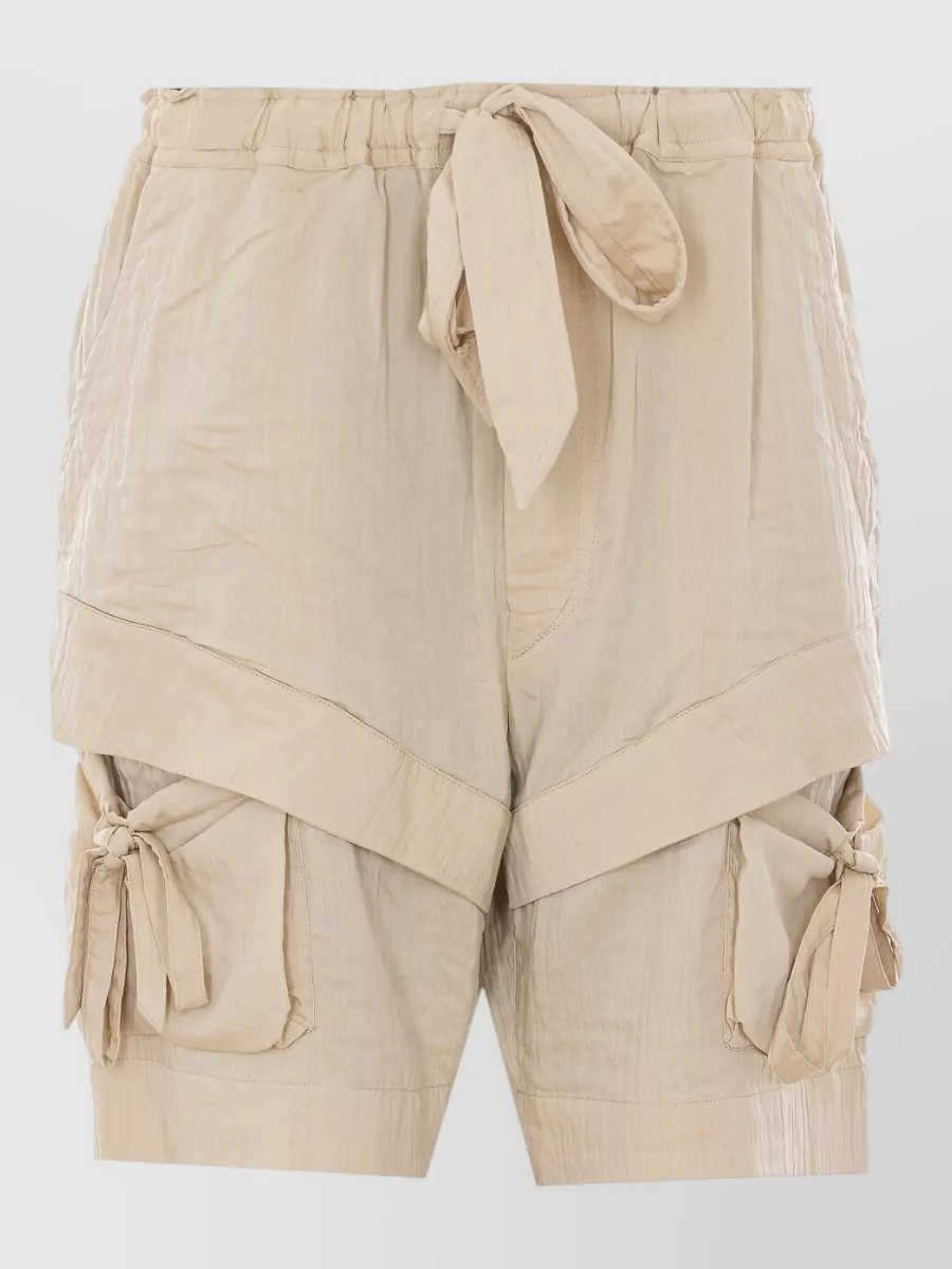 Isabel Marant Etoile viscose blend belted knee-length shorts