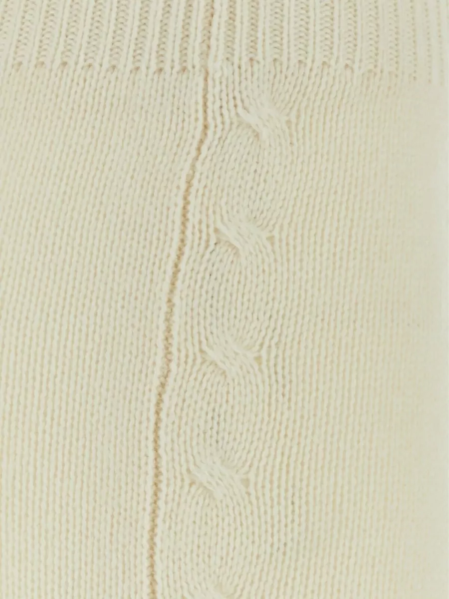 Camilla And Marc Wool Blend Ribbed Cuff Wide-Leg Knitted Trousers