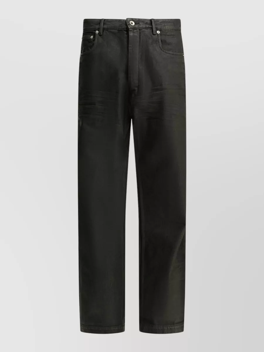 Rick Owens Drkshdw Denim Mid-Rise Wide-Leg Jeans