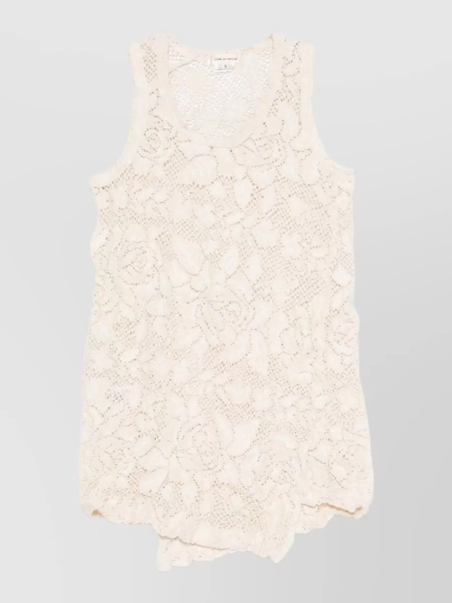 Comme des Garçons floral-lace sleeveless mini dress