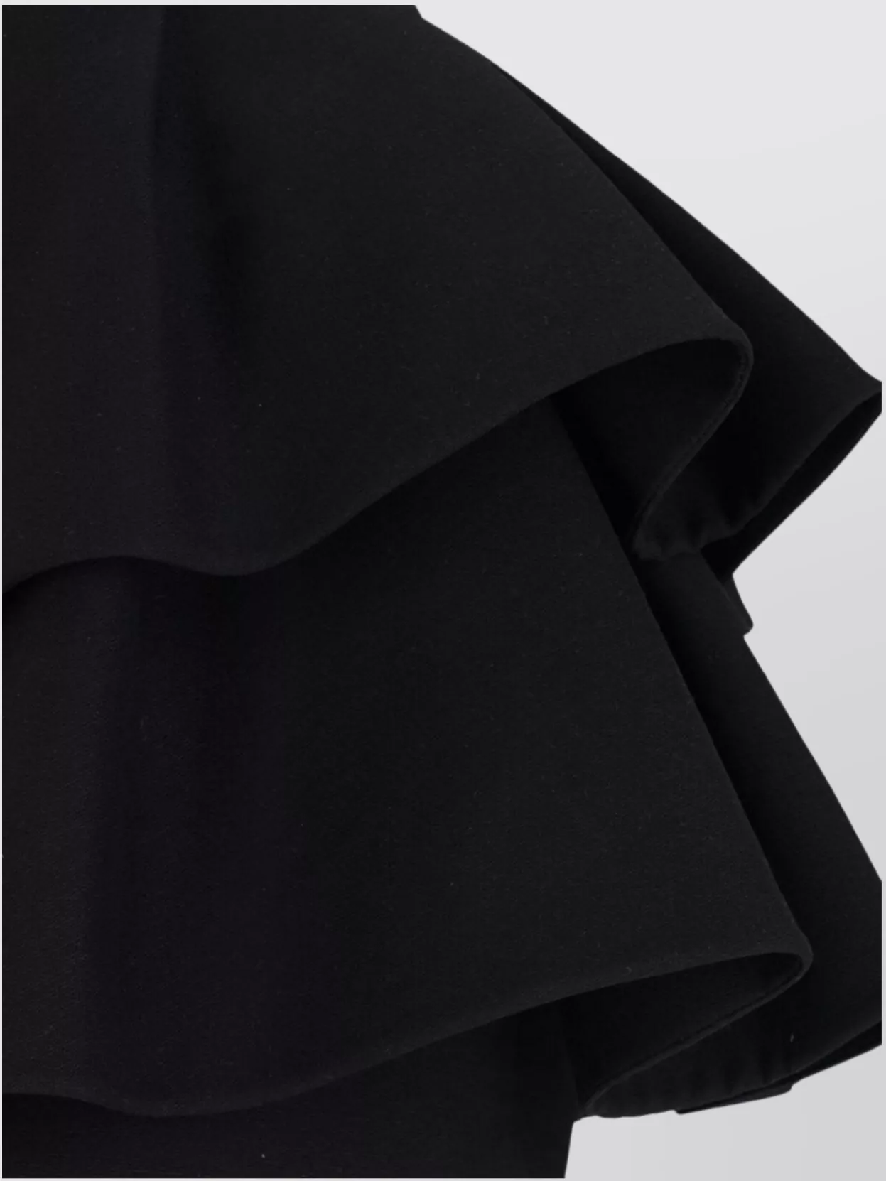 Valentino Couture Crepe High-waisted Skirt With Ruffle Detail