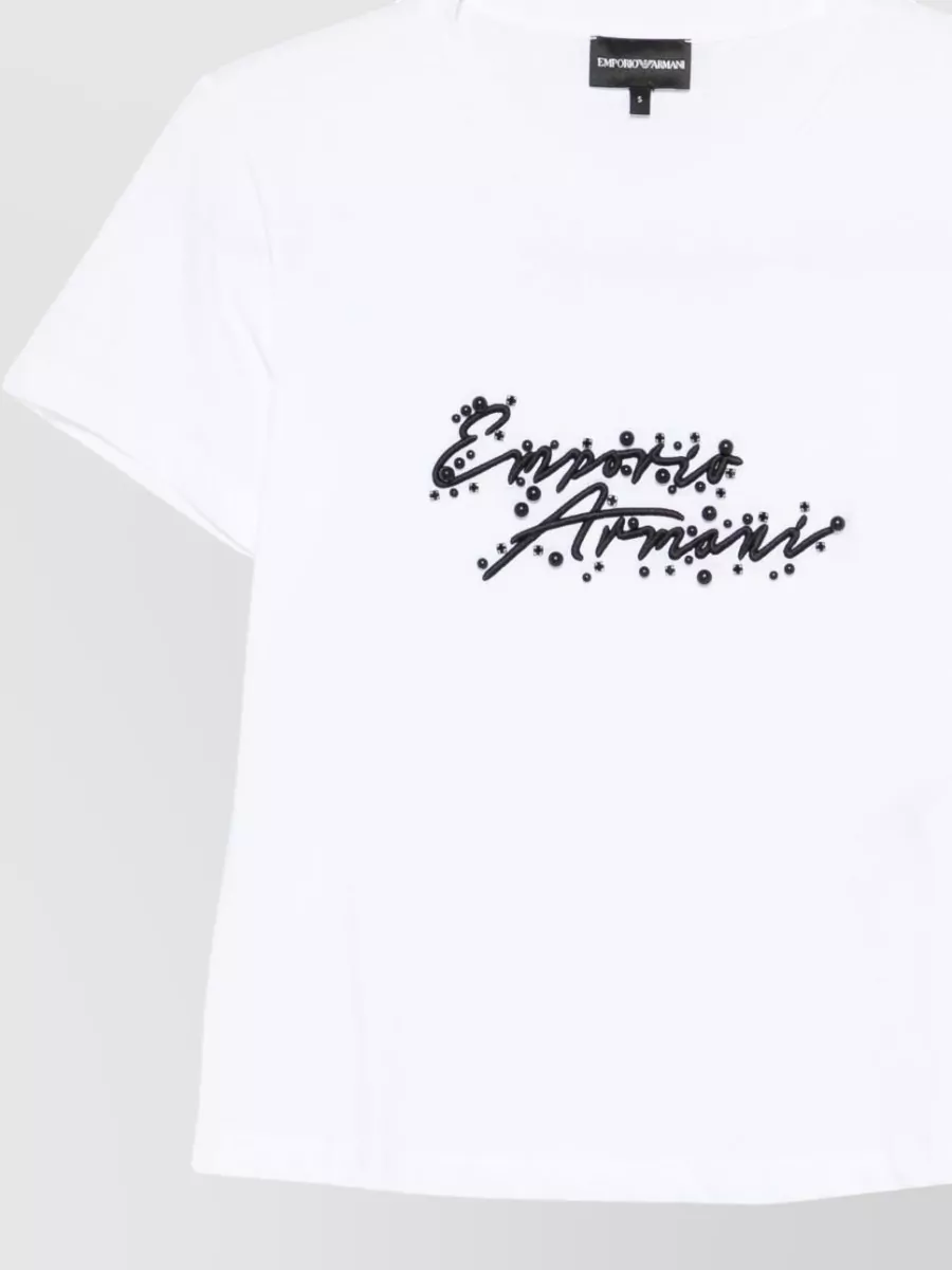 Emporio Armani Logo Cotton T-Shirt Short Sleeves Round Neck