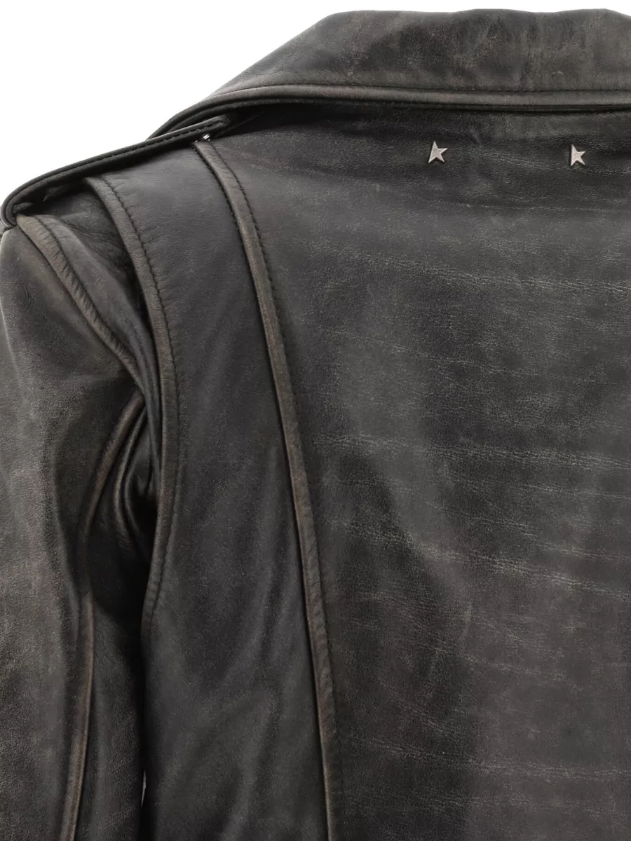Golden Goose Leather Biker Jacket