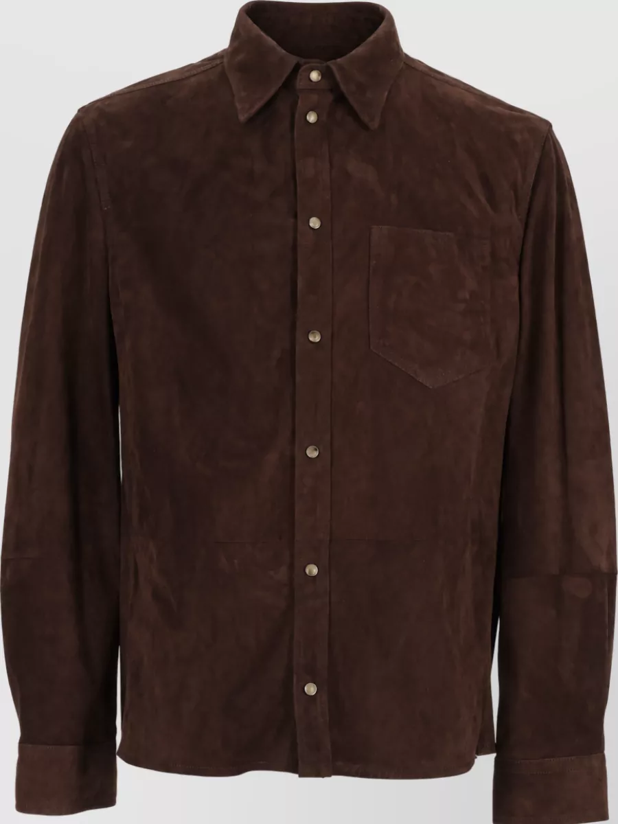 Brunello Cucinelli suede overshirt
