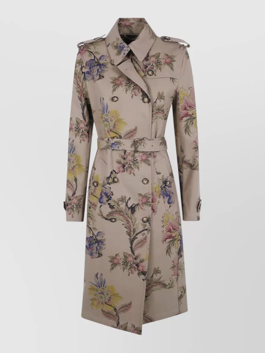 Etro printed trench coat
