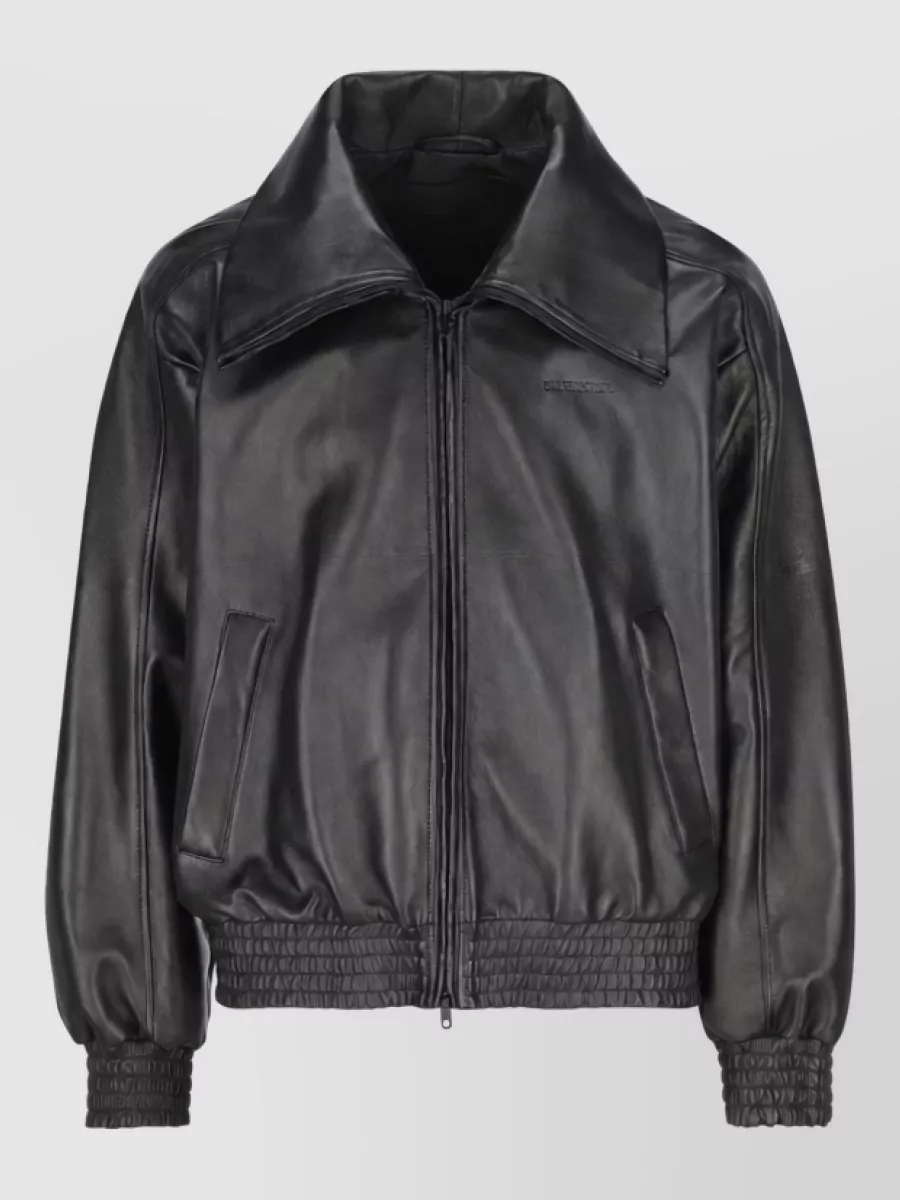 Balenciaga Leather Cropped Jacket