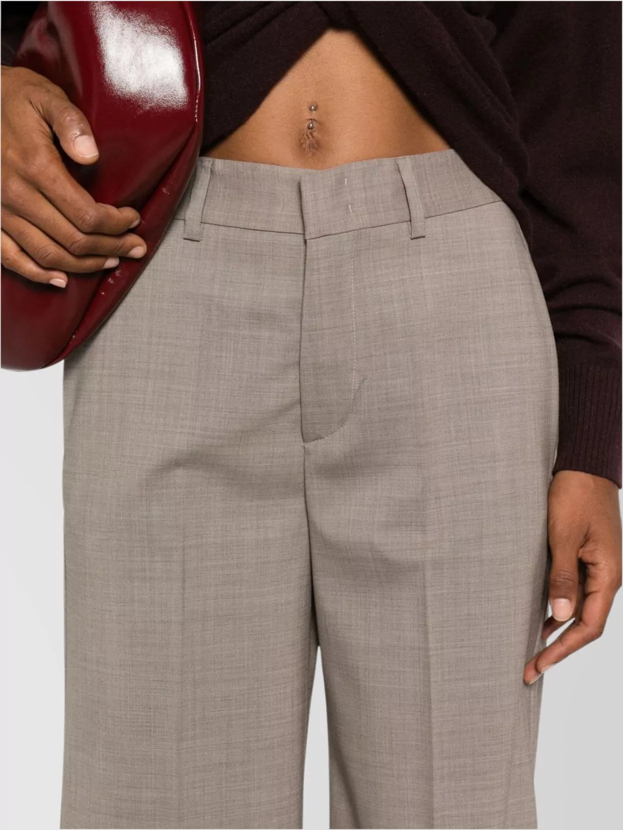 Parosh Wide Leg Trousers Pockets