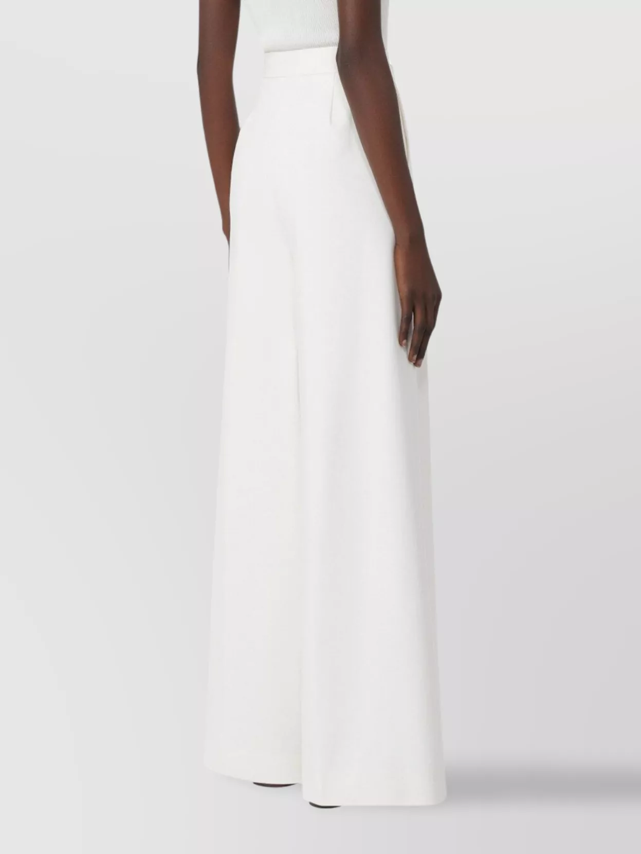 Max Mara Cotton High-Rise Wide-Leg Trousers