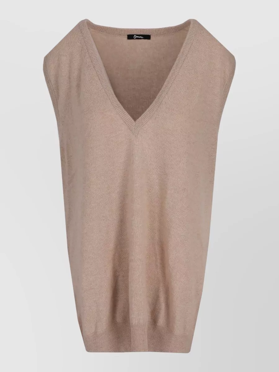 La Rose oversized knit gilet
