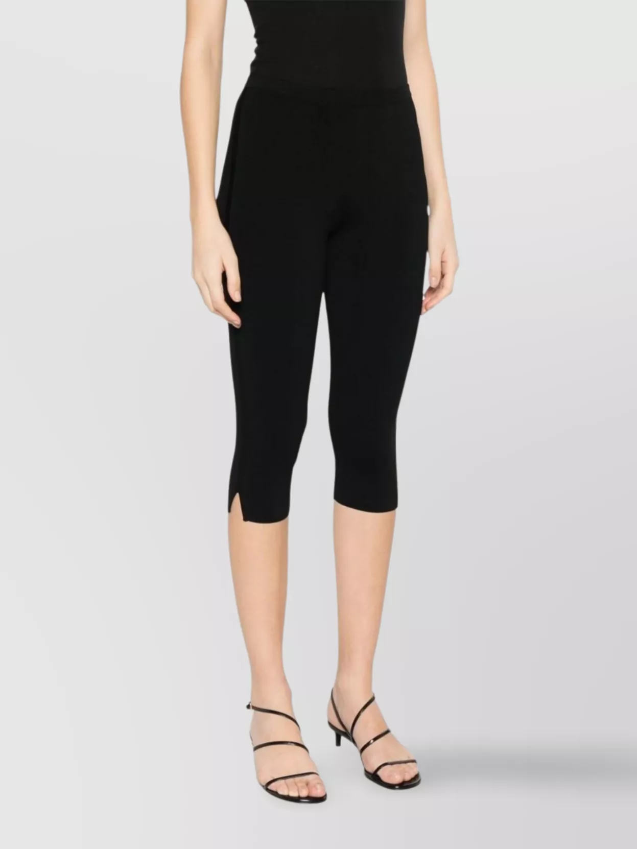 Totême Toteme Straight Black Trousers In Cotton Blend Women