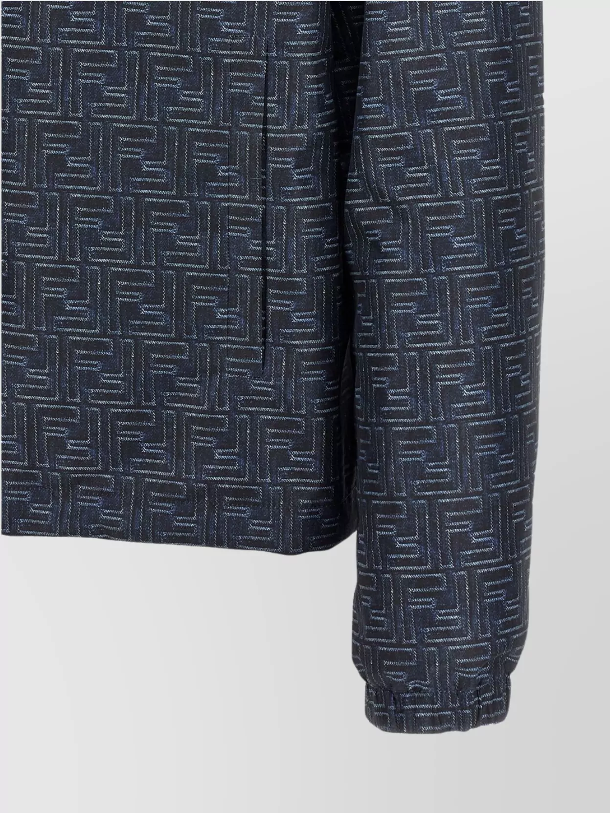 Fendi Windbreaker With Hood And Geometric Pattern