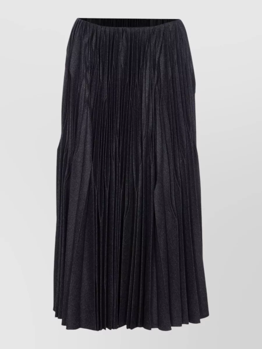 Alaïa Wool Pleated Maxi Skirt