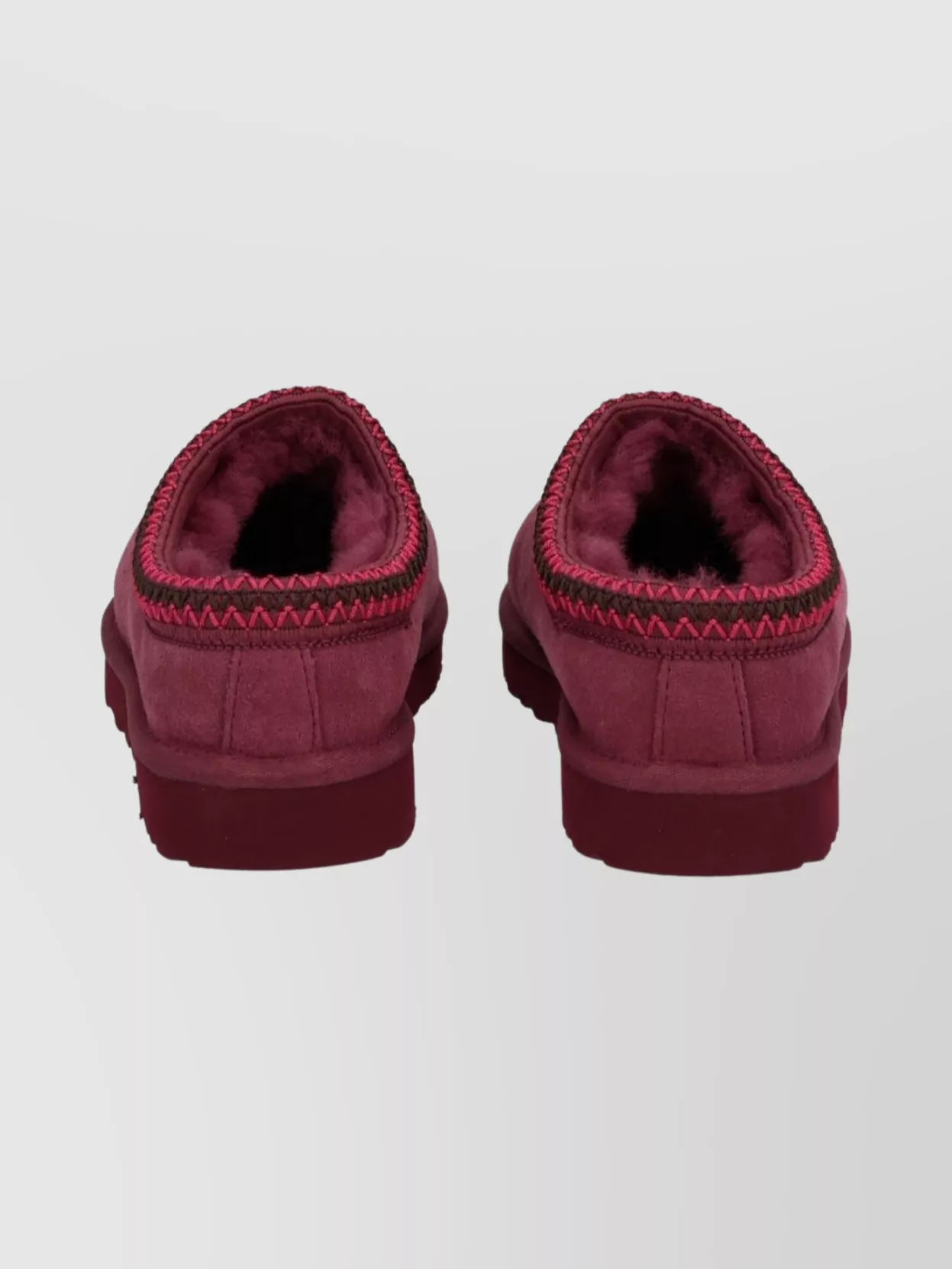Ugg Embroidered Trim Flat Sole Round Toe Slippers