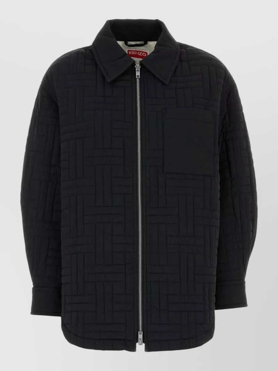 Kenzo oversized nylon single breasted coat