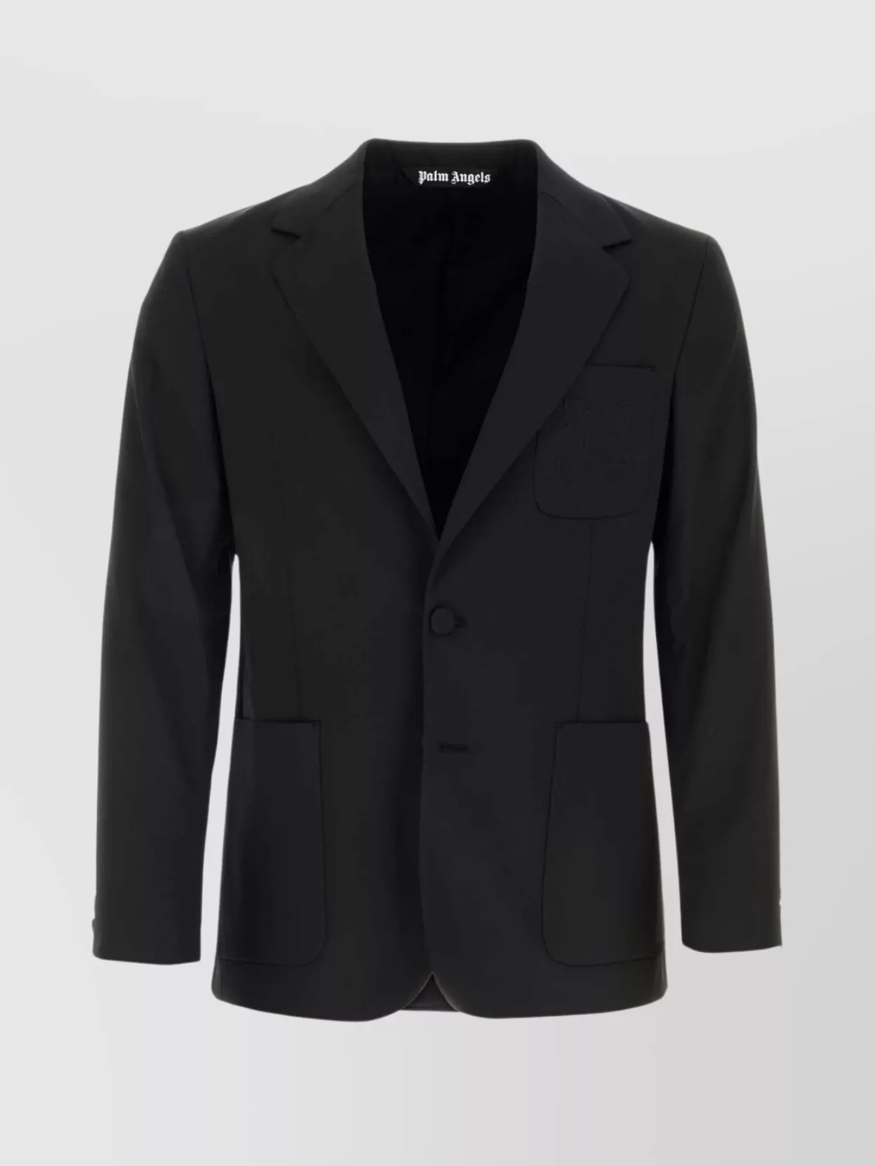 Shop Palm Angels Tailored Blazer With Rear Vent And Notch Lapels