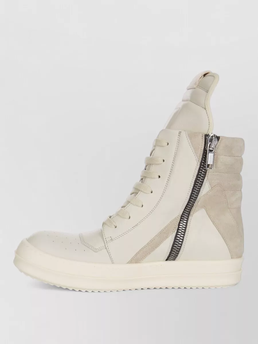 Rick Owens Leather High-Top Sneakers