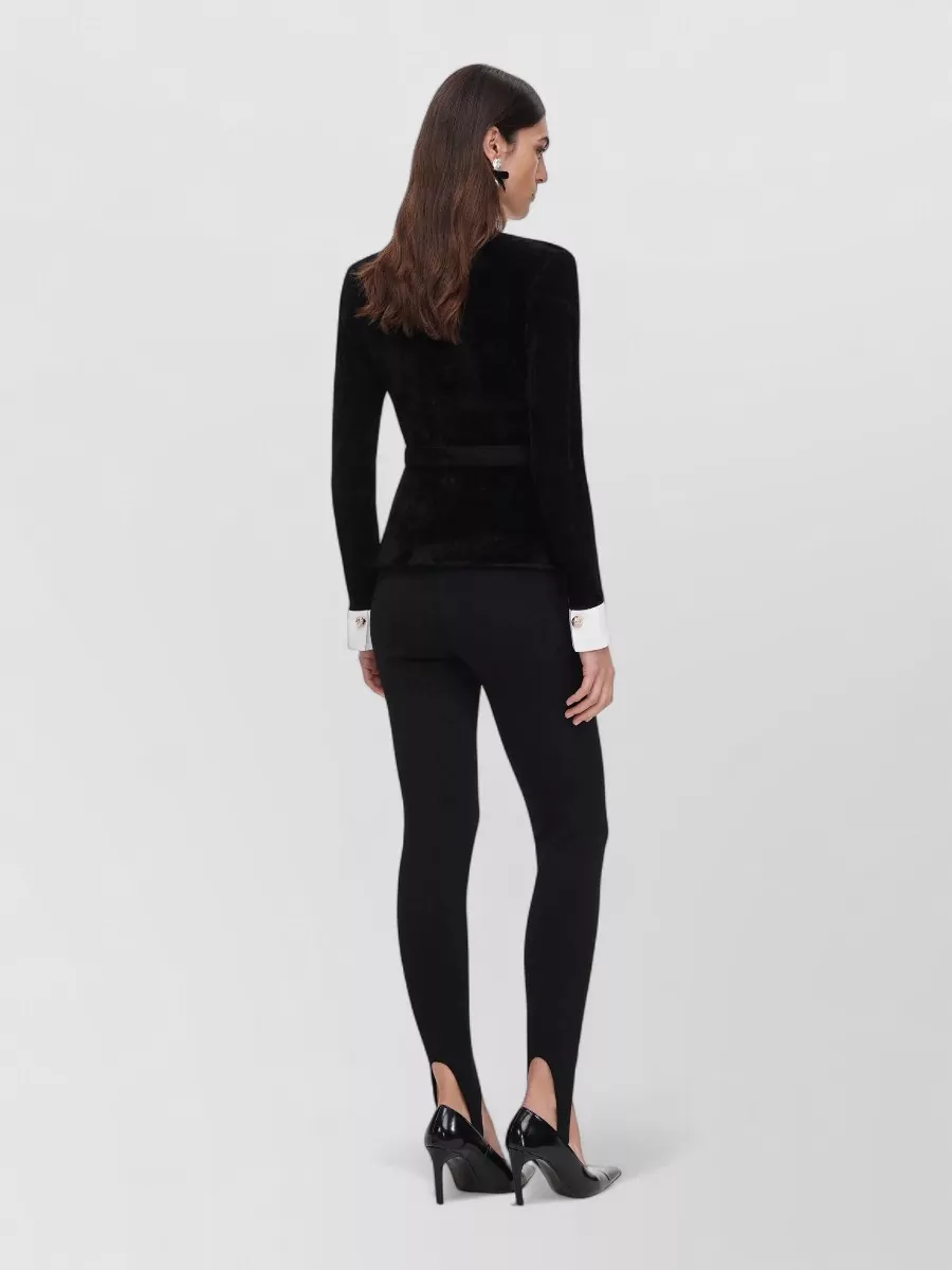 Self-Portrait Chenille Knit Fitted Jacket
