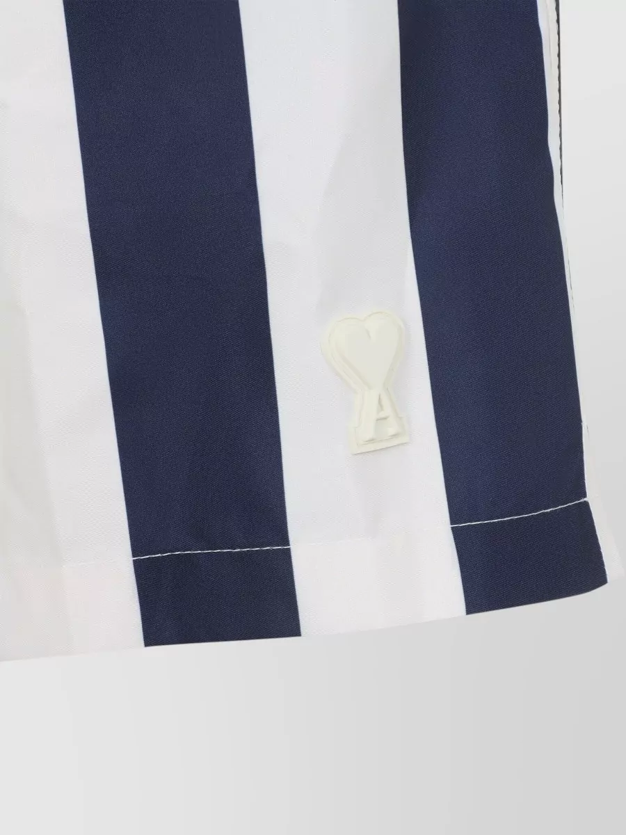 Ami Paris Striped Swim Shorts
