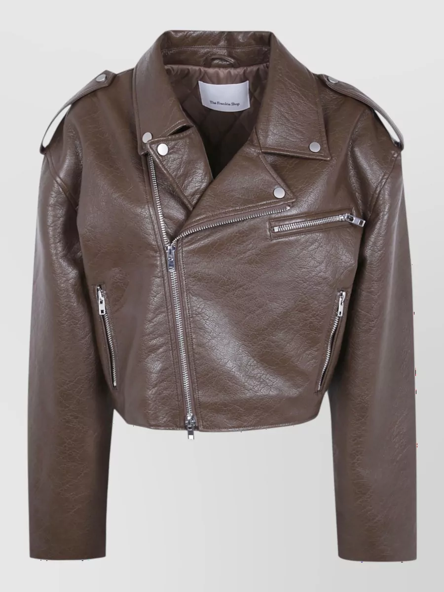 The Frankie Shop Cropped Biker Jacket