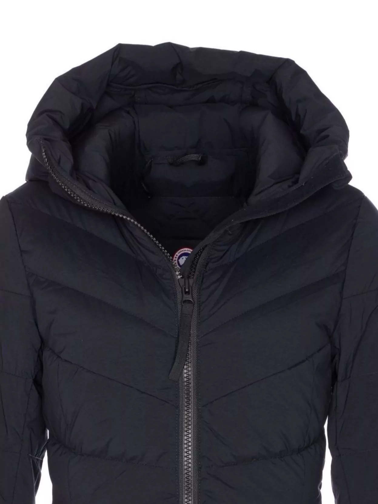 Canada Goose Long Hooded Padded Jacket And Pockets