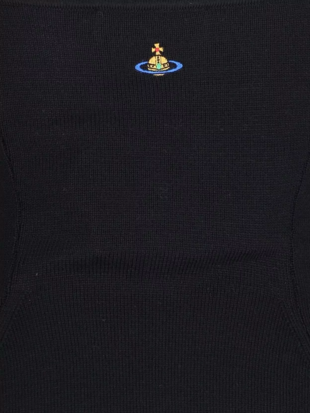 Shop Vivienne Westwood Knee Length Dress With Cut-out Detail And Long Sleeves In Black