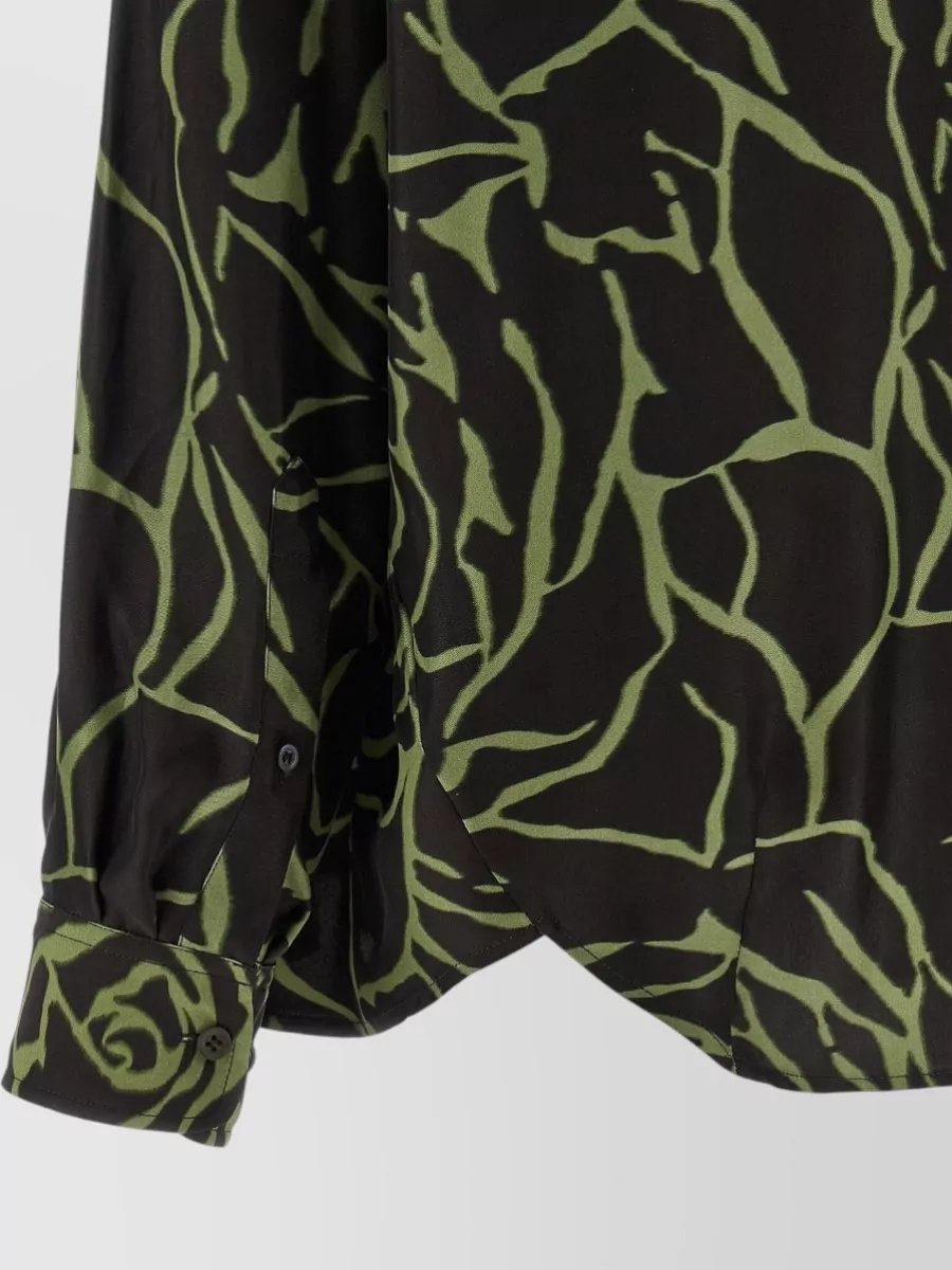 Dries Van Noten Casia Shirt Allover Print Collared Neck