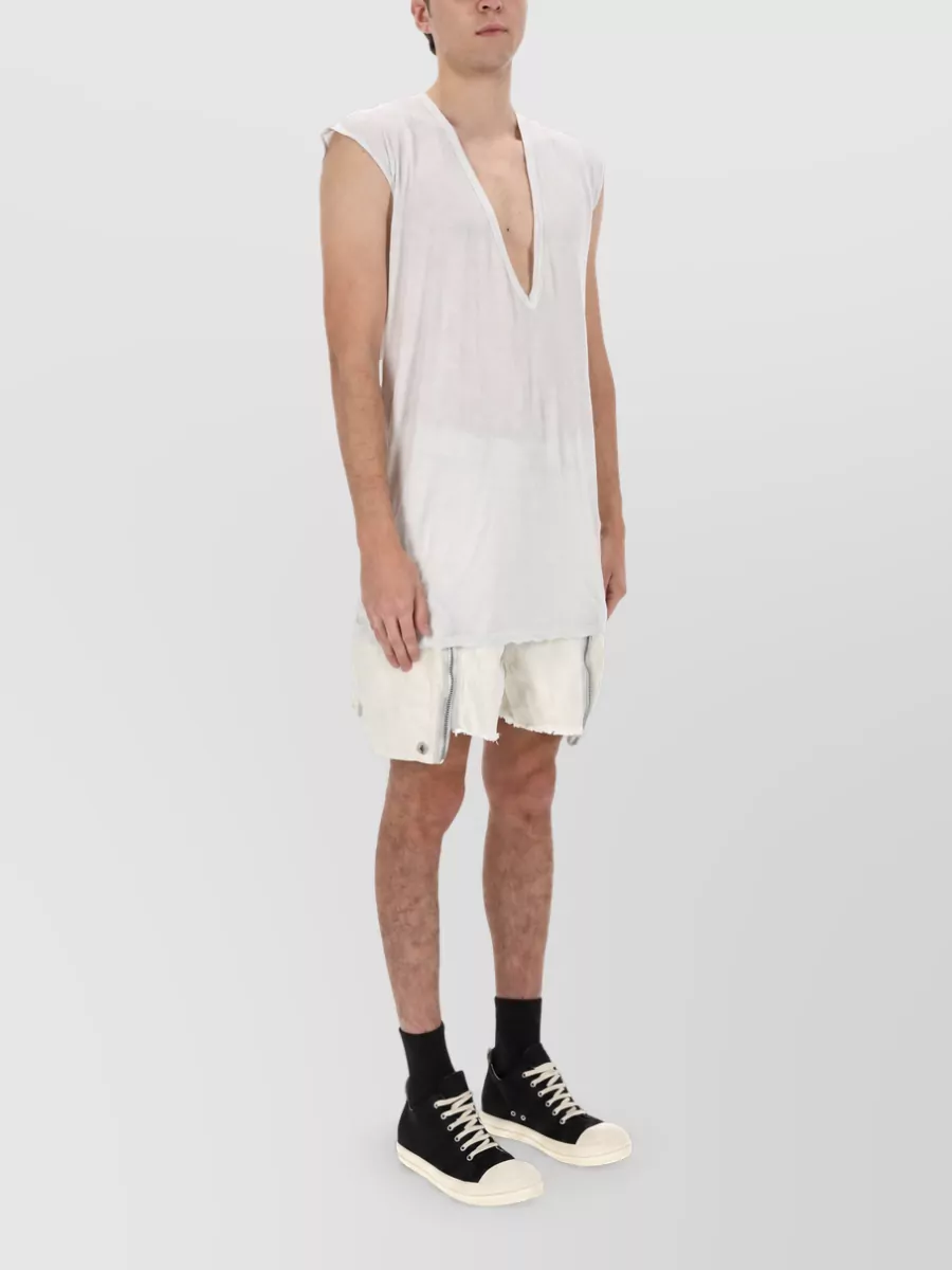 Rick Owens Drkshdw Cotton Bauhaus Cropped Trousers