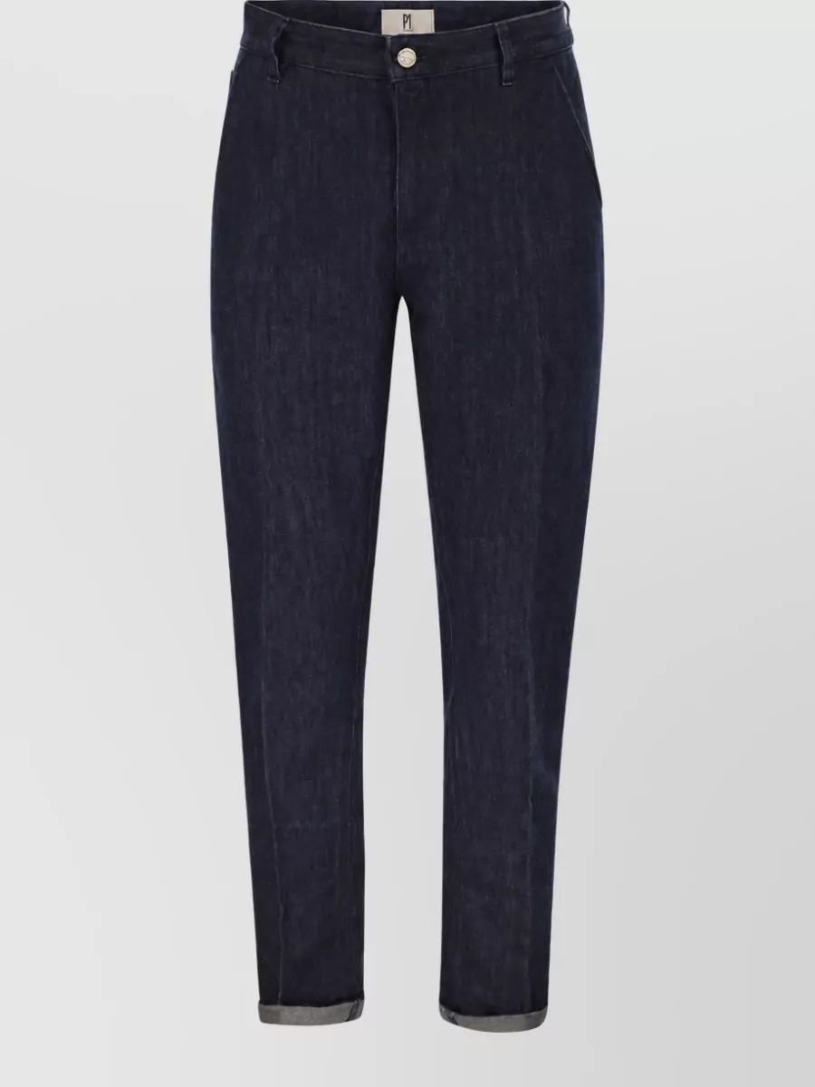 Pt Torino cotton and linen blend denim jeans
