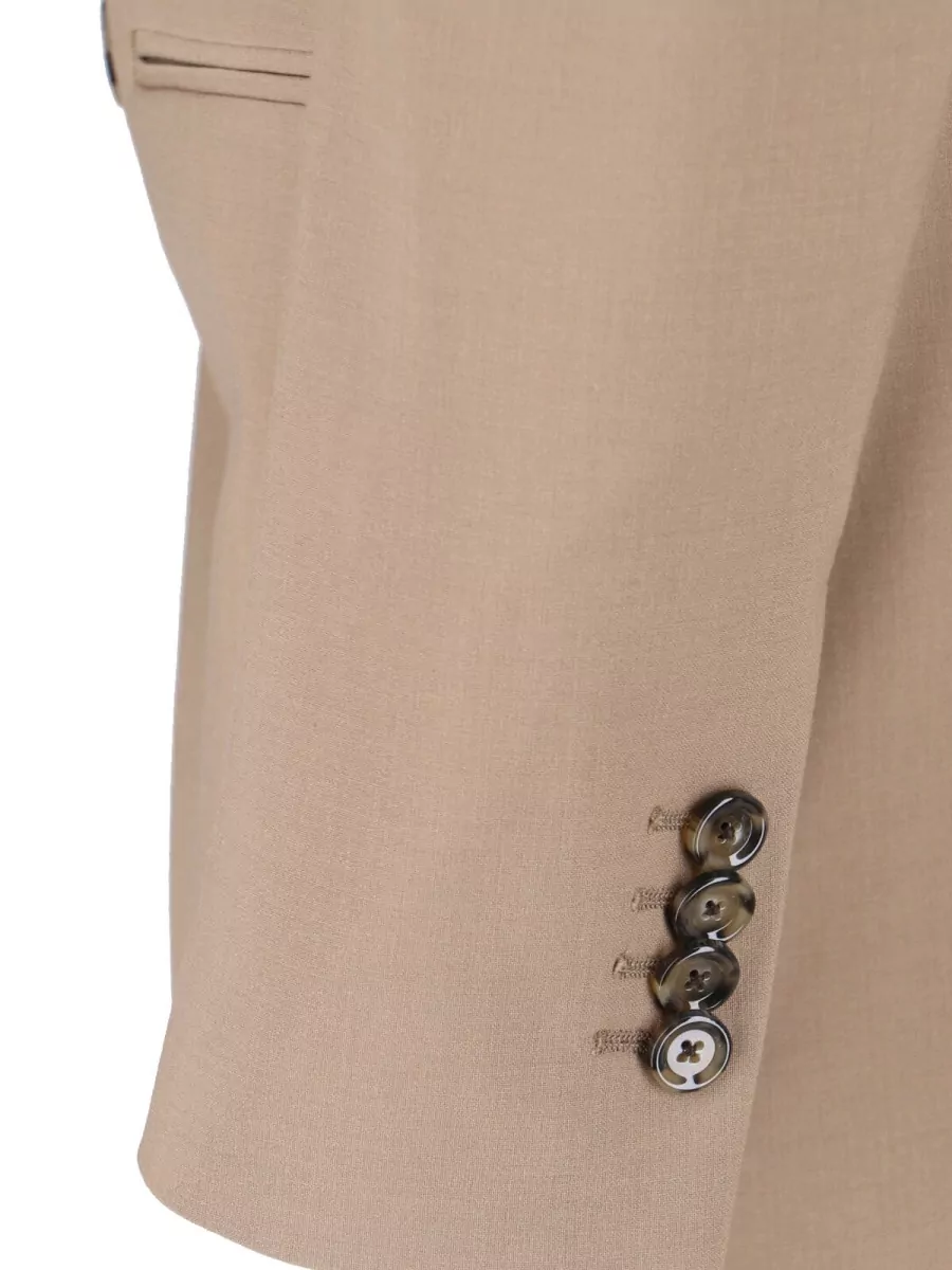 Lardini Wool Blend Double-Breasted Blazer