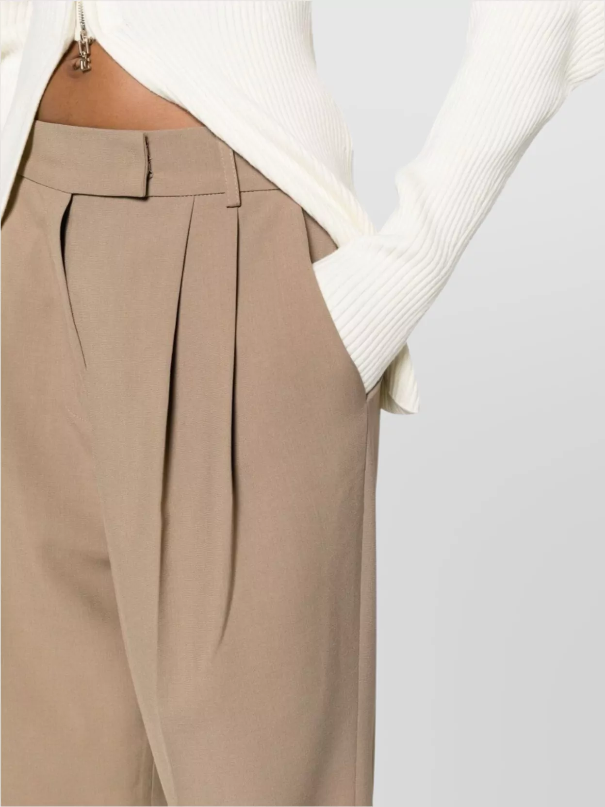 The Frankie Shop Tencel High Waist Wide Leg Trousers