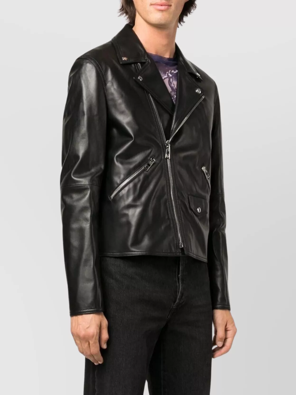 Loewe Biker Jacket With Notched Lapels And Front Pockets