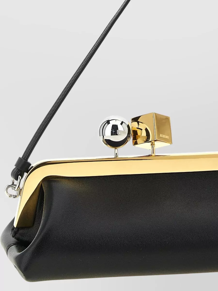 Jacquemus La Pochette Salon Lamb Leather Clutch Bag