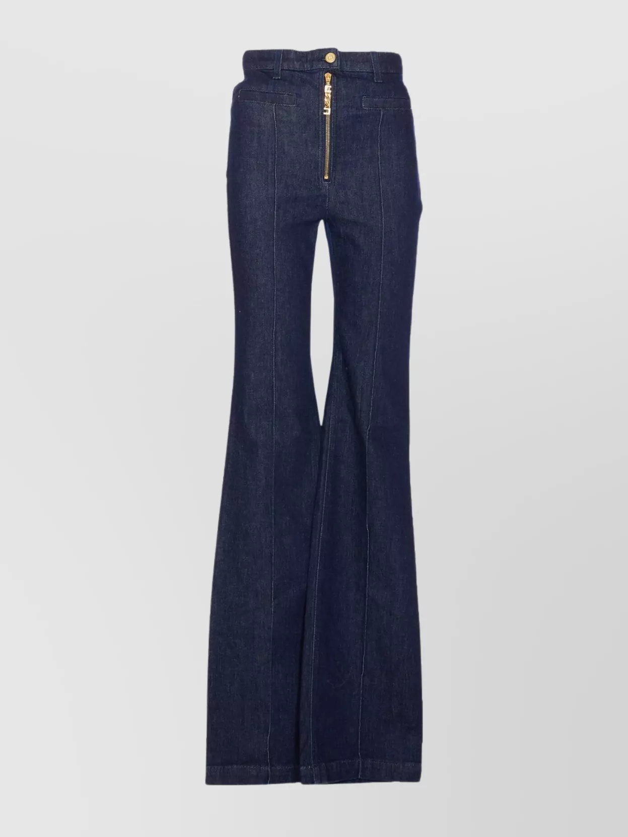 Elisabetta Franchi High Waist Flared Denim Jeans Trousers In Multi
