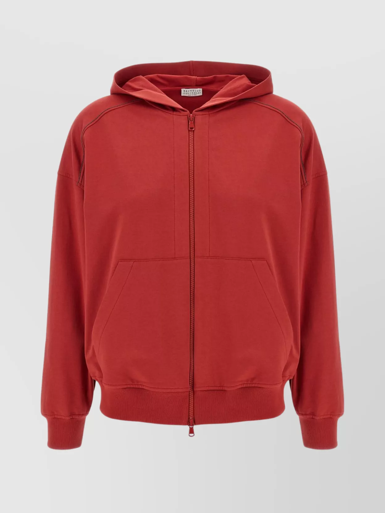 Brunello Cucinelli Shiny Trims Hooded Sweatshirt