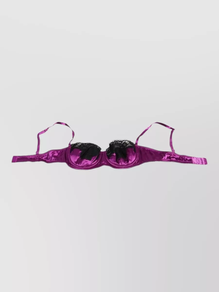 Dolce&Gabbana Silk lace-trim underwired balconette bra