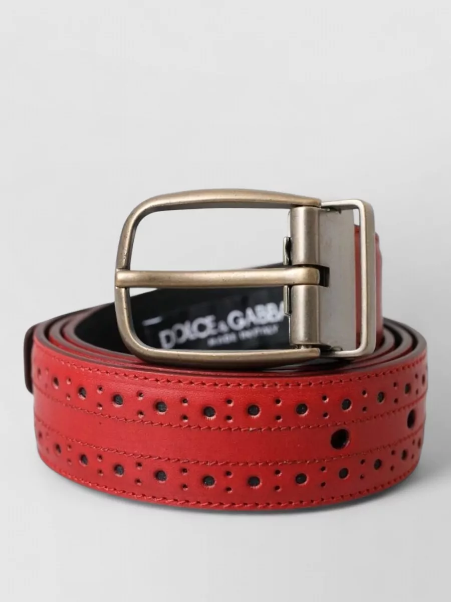 Dolce&Gabbana leather perforated belt