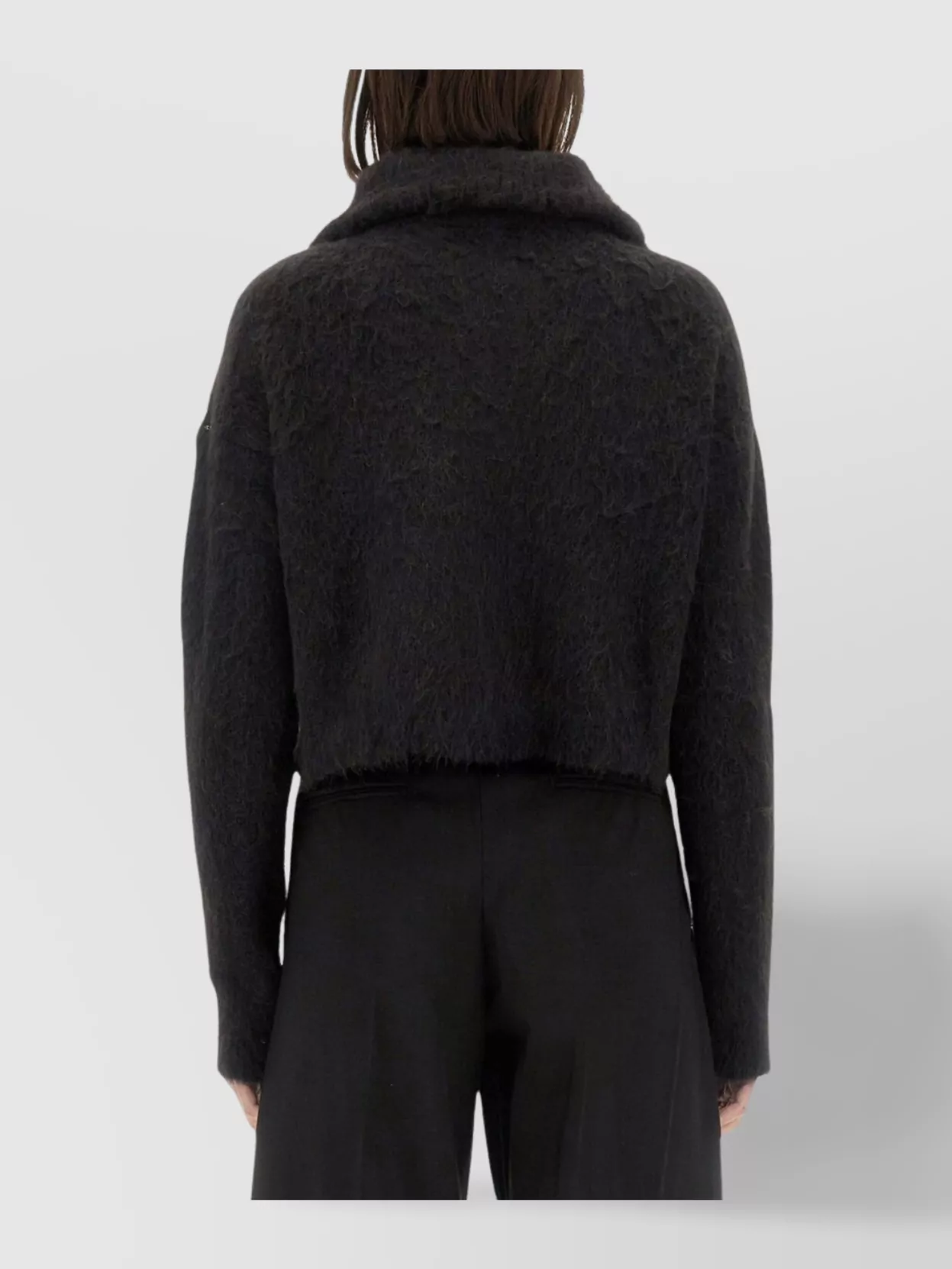 Sportmax Cropped Long Sleeve Knitwear Top