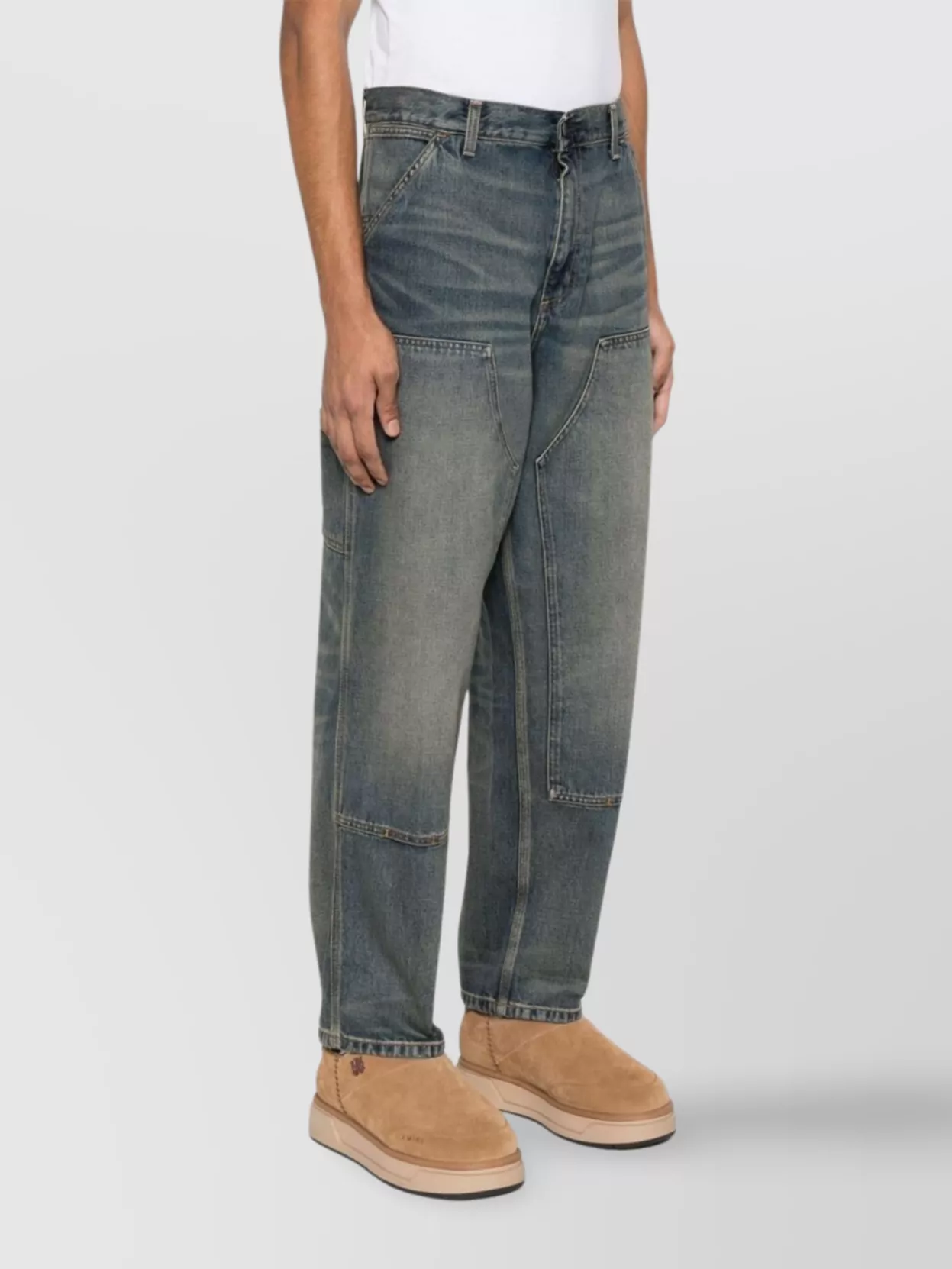 Carhartt Wip Denim Trousers With Double Knee Design