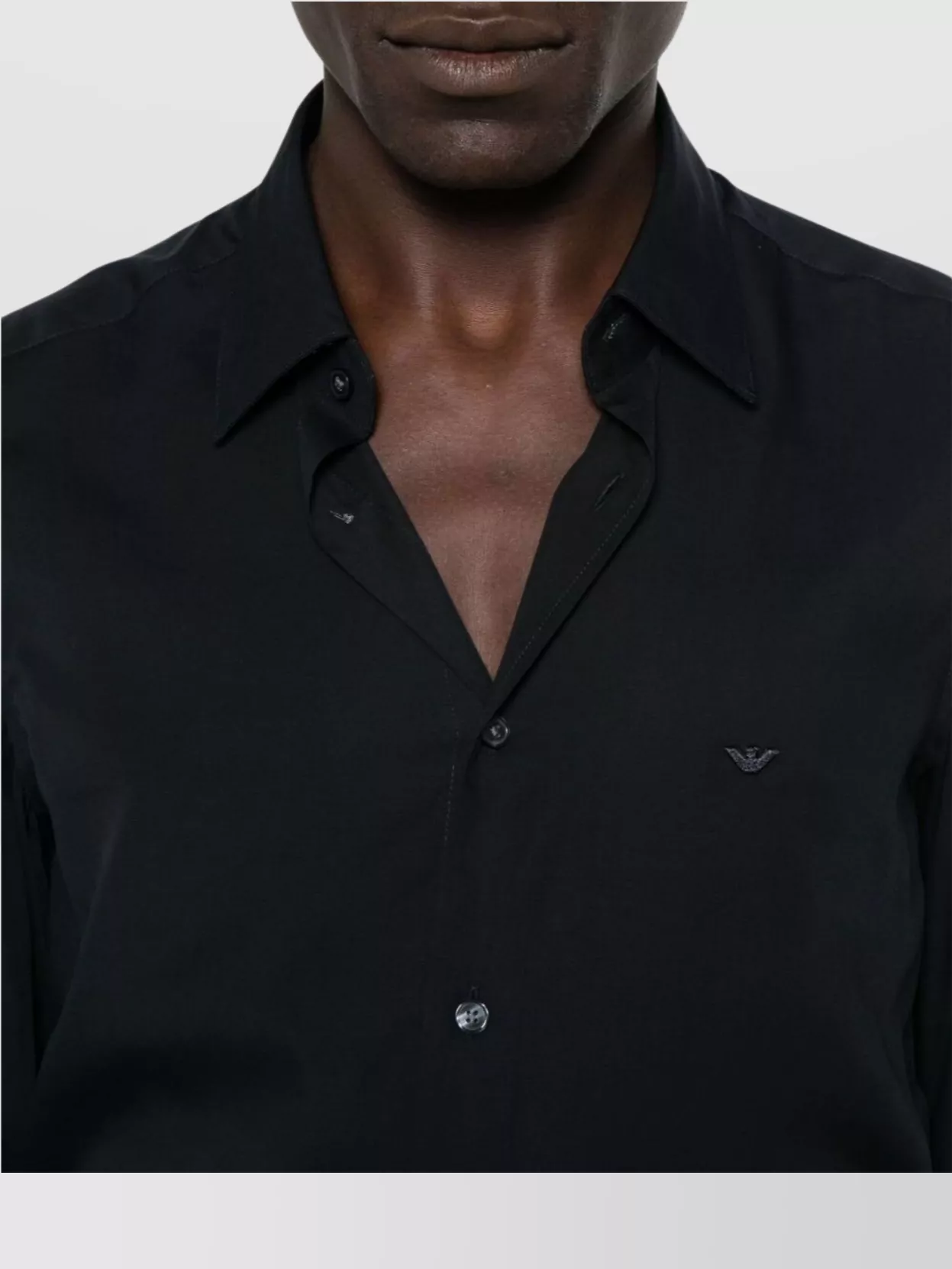 Emporio Armani Striped Shirt Collar Button-Down