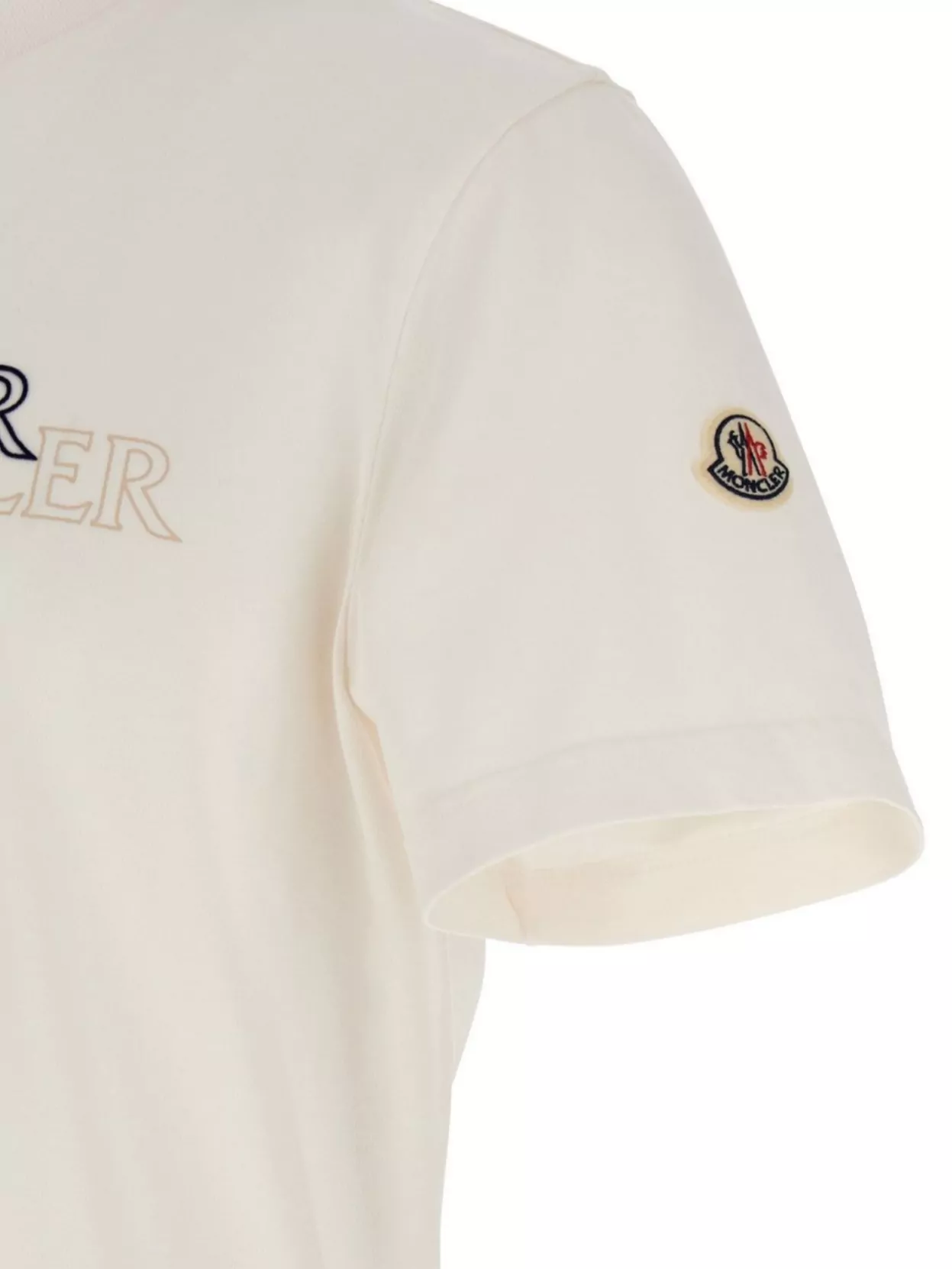 Moncler Crew Neck Logo T-Shirt With Short Sleeves