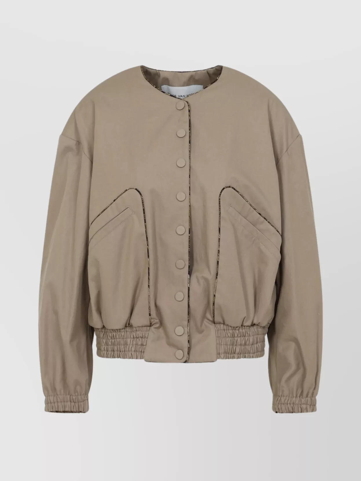 Dries Van Noten Cotton Jacket Geometric Trims