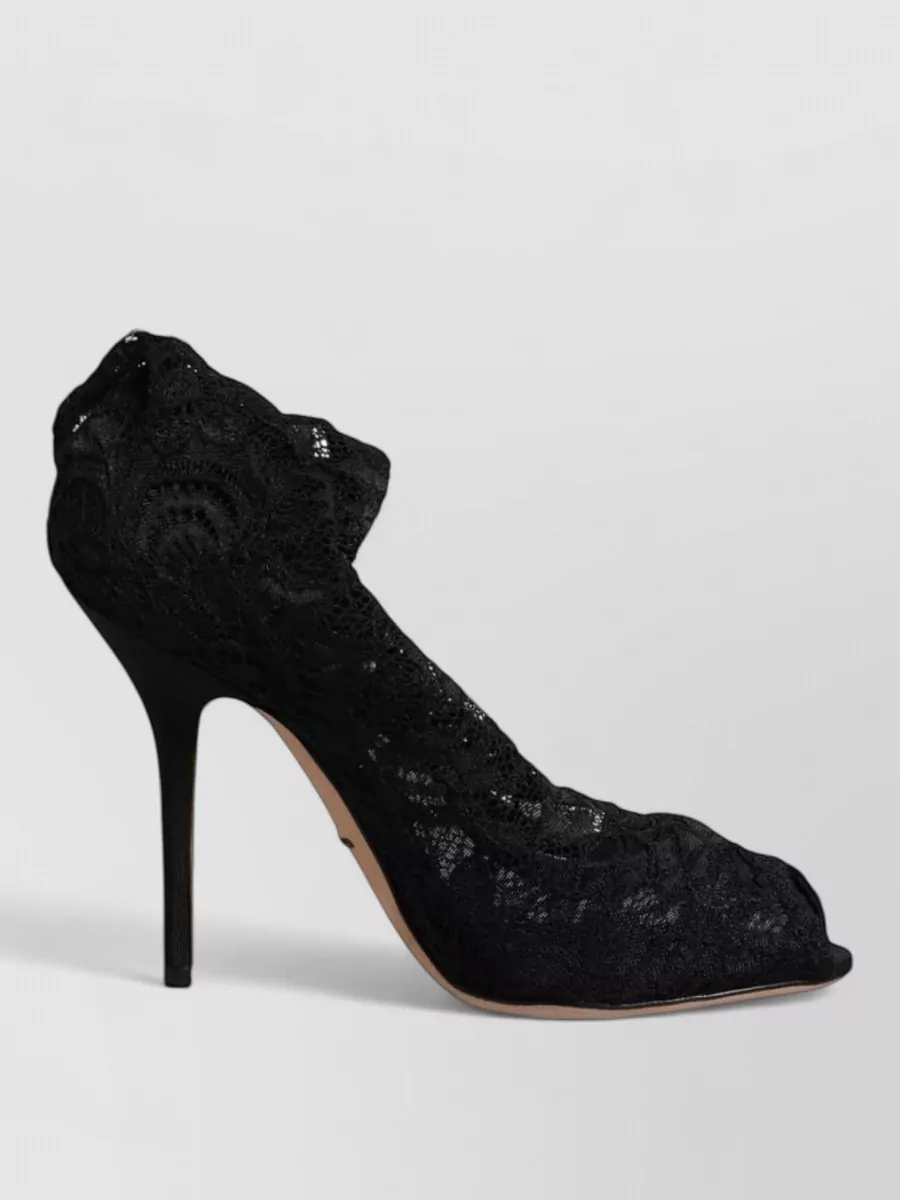 Dolce&Gabbana Lace Peep-Toe Pumps